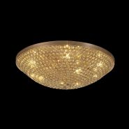 Ava French Gold Crystal Ceiling Lights Diyas Flush Crystal Fittings